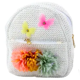 Children's Backpack Embroidered With Butterflies and Flowers 2.5L 20cm