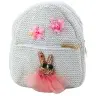Children's Backpack Embroidered Rabbit In A Dress Flowers 2.5L 20cm