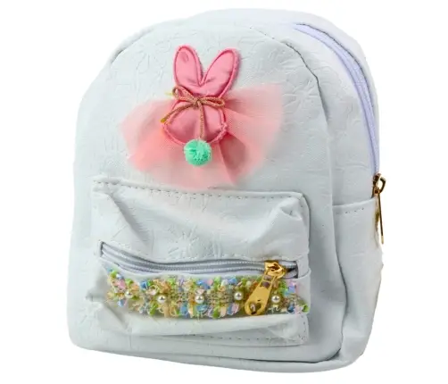 Children's Backpack Rabbit Tulle Decorative Tape White 2.5L 20cm