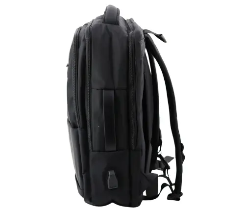 City Business Backpack USB Chest Strap Black 26L