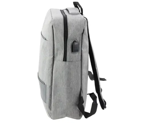 City Business Backpack USB Middle Compartment Gray 14L