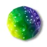Ball with dimples for bouncing, kneading, colorful foam, 10 cm