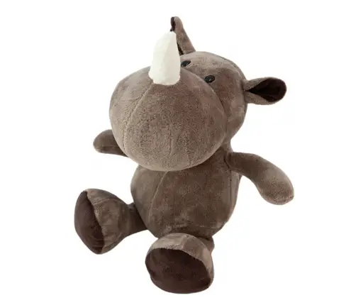Plush Mascot Cuddly Toy Rhinoceros Brown 25cm