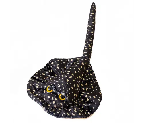 Plush Stingray Mascot Cuddly Toy Black Dotted 50cm