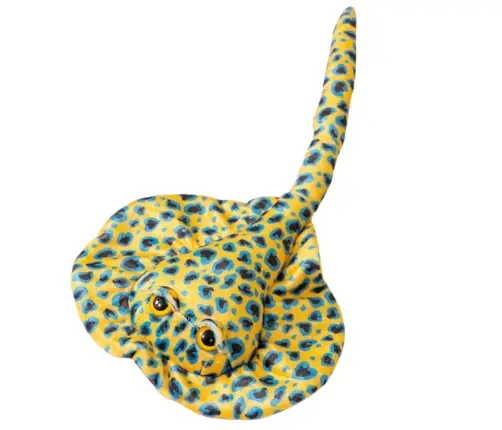 Plush Stingray Mascot Cuddly Toy Yellow Dotted 50cm Plush Stingray Mascot Cuddly Toy Yellow Dotted 50cm
