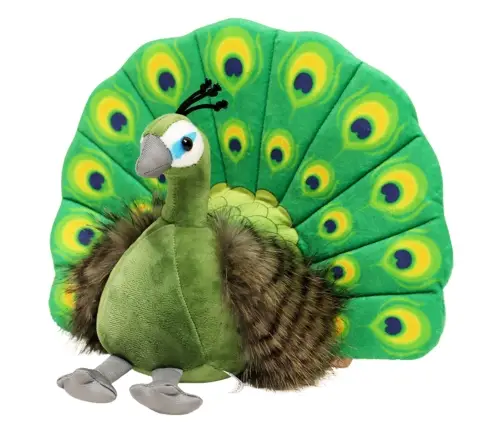 Plush Mascot Cuddly Toy Elegant Peacock Green 30cm Plush Mascot Cuddly Toy Elegant Peacock Green 30cm