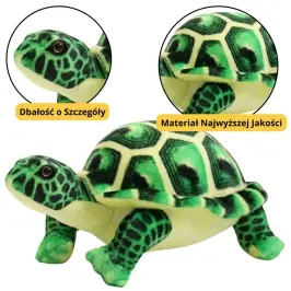 Plush Turtle Mascot Cuddly Plush Toy Green 25cm
