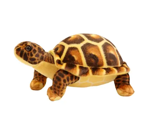 Plush Turtle Mascot Cuddly Toy Plushie Brown 25cm