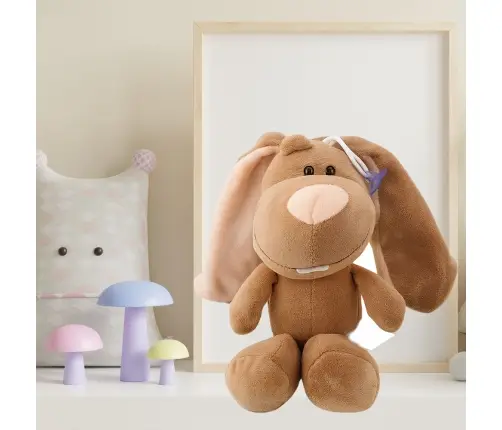 Plush Bunny Cuddly Toy with Suction Cup Brown 23 x 12 cm