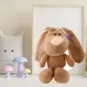 Plush Bunny Cuddly Toy with Suction Cup Brown 23 x 12 cm