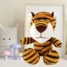 Plush Toy Tiger with Suction Cup Brown 23 x 12 cm