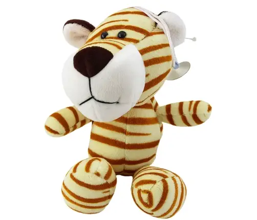 Plush Toy Tiger with Suction Cup Cream 23 x 12 cm