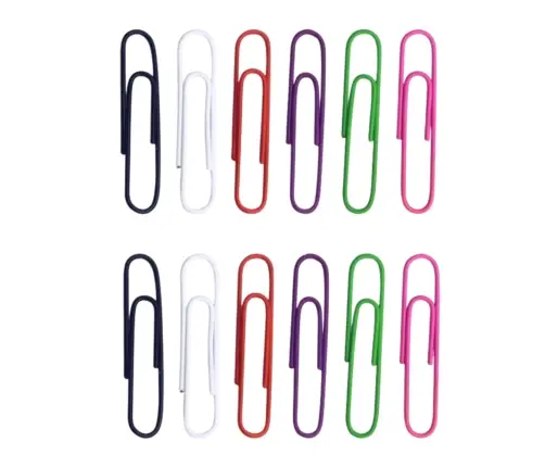 Set of Colorful Paper Clips 33mm 90pcs.