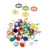 Set of Flat Head Pushpins for Office and School, Colored, 90 pcs.