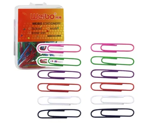 Set of Colorful Paper Clips 30mm 40pcs.