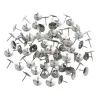 Set of Flat Head Pushpins for Office and School, Silver, 40 pcs.