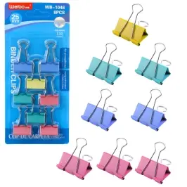 Satz mit 8 farbigen Büroklammern 25 mm