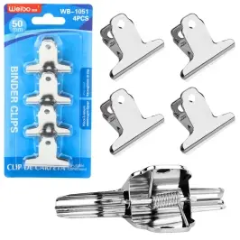 Set of 4 Metal Paper Clips 50mm