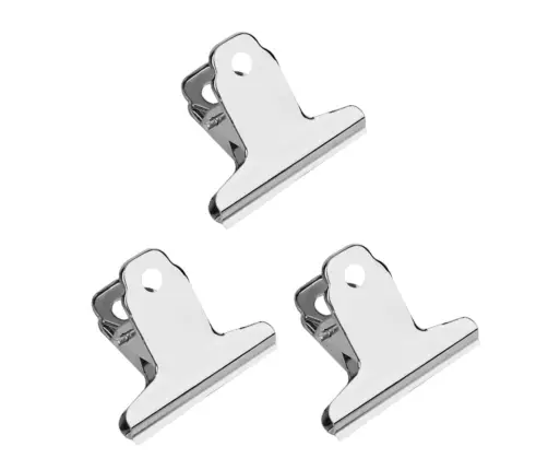 Set of 3 Metal Paper Clips 75mm