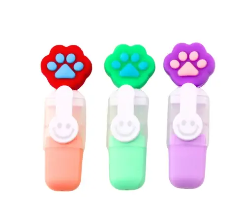 Set of Mini Highlighters with a Claw in a Colorful Case 6 pcs 8 cm