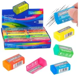 School Office Colored Eraser WB-3486-20 6cm Mix