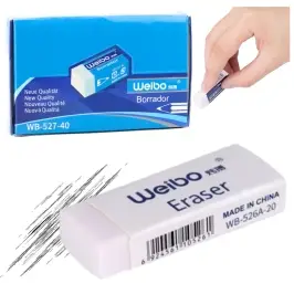 School Office Eraser White WB-527-40 3.5cm School Office Eraser White WB-527-40 3.5cm