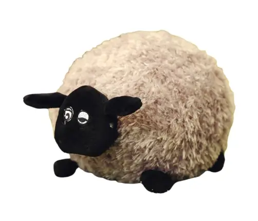 Plush Mascot Cuddly Sheep With Curly Wool Light Brown 20cm