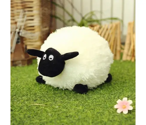 Plush Mascot Cuddly Sheep With Curly Wool White 20cm