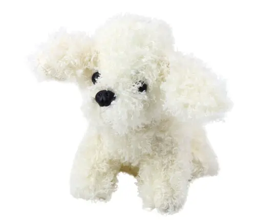 Plush Toy Miniature Poodle Dog Cuddly Toy White 20cm