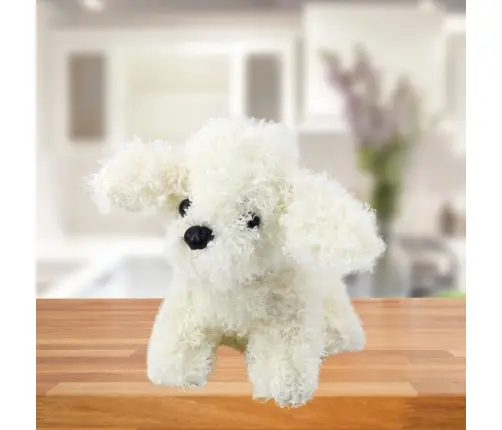 Plush Toy Miniature Poodle Dog Cuddly Toy White 20cm
