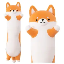 Plush Shiba Dog Mascot Pillow, Oblong, Roller, 60cm