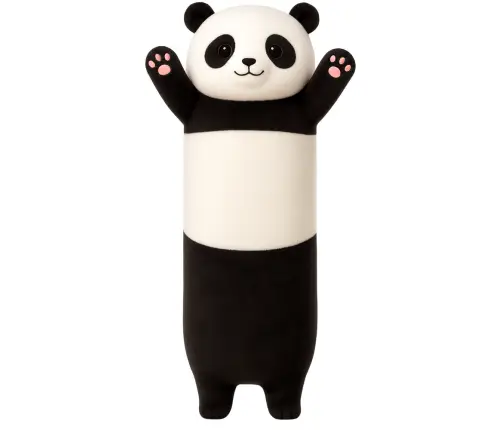 Plush Panda Mascot Pillow Oblong Roller Black and White 70cm