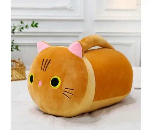 Plush Mascot Cuddly Toy Cat With Long Tail Ginger 40cm