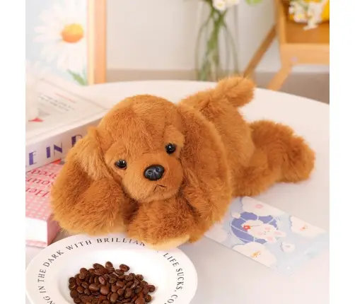 Plush Cocker Spaniel Dog With Weighted Paws Brown 30cm