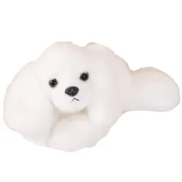 Plush Maltese Dog With Weighted Paws White 30cm