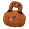 Capybara Plush Bag With Rose Brown 20cm