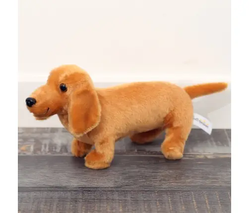 Plush Mascot Cuddly Toy Dog Dachshund Light Brown 25cm