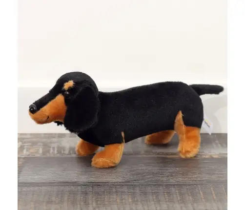 Plush Mascot Cuddly Toy Dog Dachshund Black 25cm