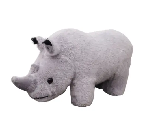 Plush Mascot Rhinoceros Plush Toy Cuddly Toy Gray 30cm