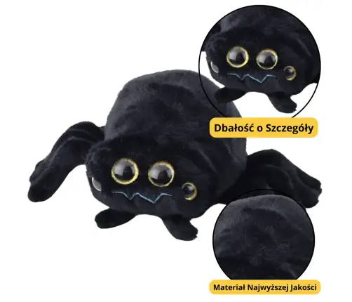 Plush Mascot Cuddly Toy Insect Spider Black 30cm