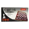 3-in-1 Wooden Game Set Chess Backgammon Checkers Foldable Board 24x24cm