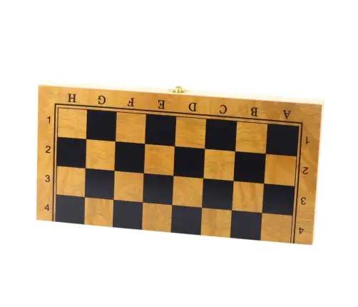 Classic 3-in-1 Logic Game Chess Checkers Backgammon Wooden