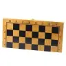 Classic 3-in-1 Logic Game Chess Checkers Backgammon Wooden