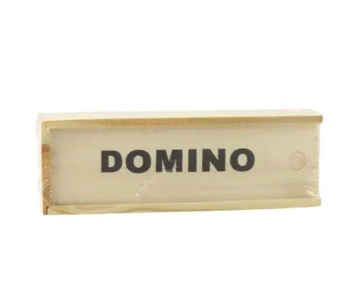 Family Logic Game Domino 32 Wooden Tiles Black