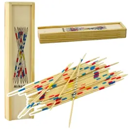 Family Game of Dexterity Wooden Mikado Pick-Up Sticks 41 pcs.