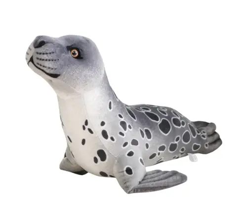 Plush Mascot Cuddly Toy Seal Gray 37cm
