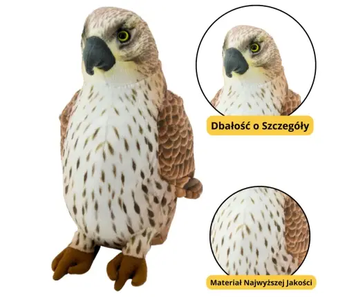 Plush Toy Peregrine Falcon Bird Brown 30cm