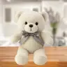 Plüsch Maskottchen Kuscheltier Teddybär mit Schleife Happy Every Day Weiß 55cm