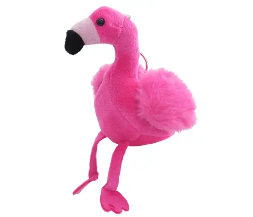 Flamingo Plush Keychain Fluffy Decoration Pink 12cm