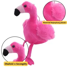 Flamingo Plush Keychain Fluffy Decoration Pink 12cm
